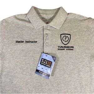 5.11 Tactical Shirt Men’s Medium Polo Gray Master Instructor Taser Embroidered